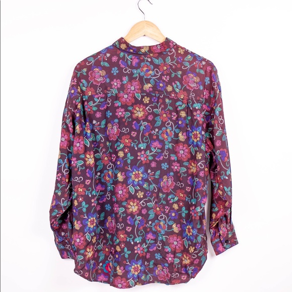 Vintage 80s Guess Marciano floral button down - Picture 5 of 7